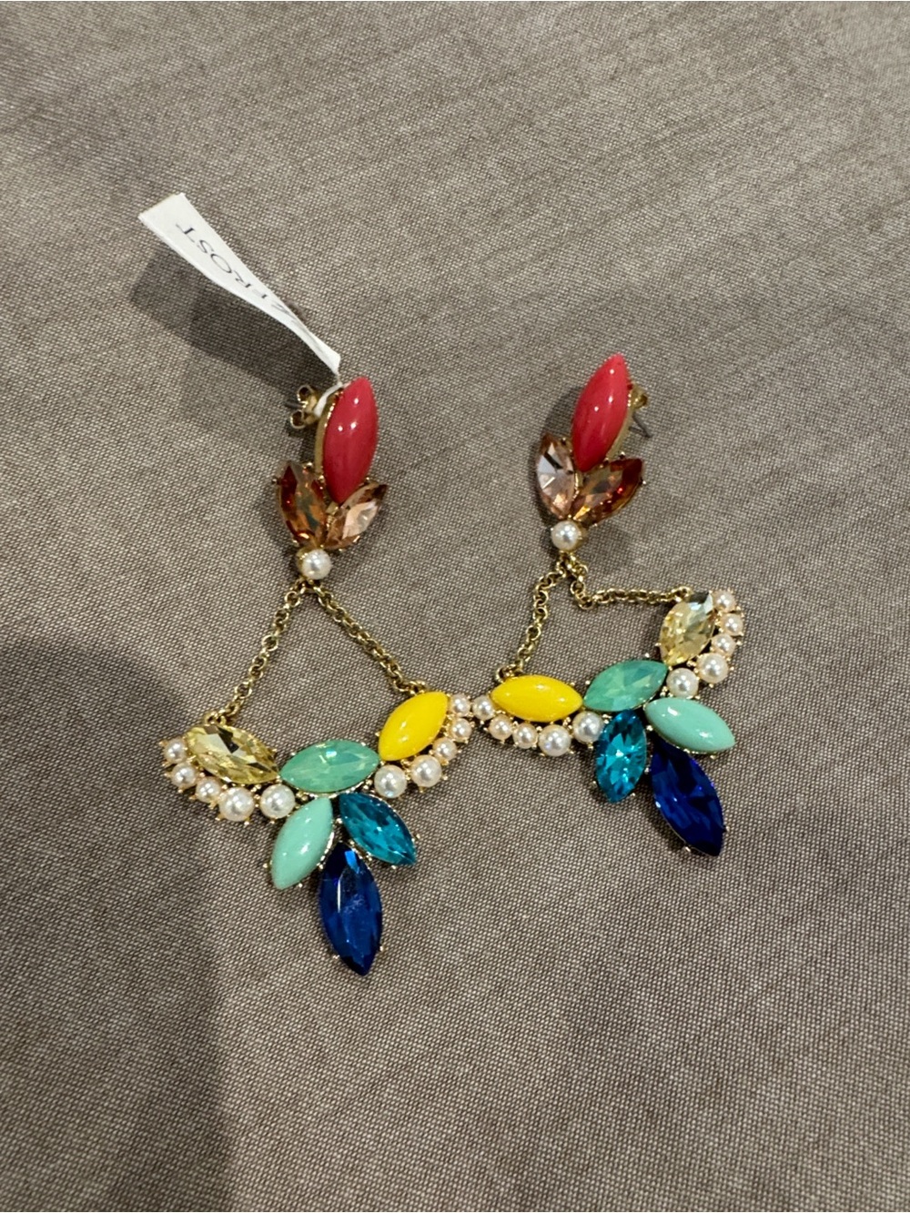 Lulu Frost Multicolor Marquise Drop Earrings with Pearls